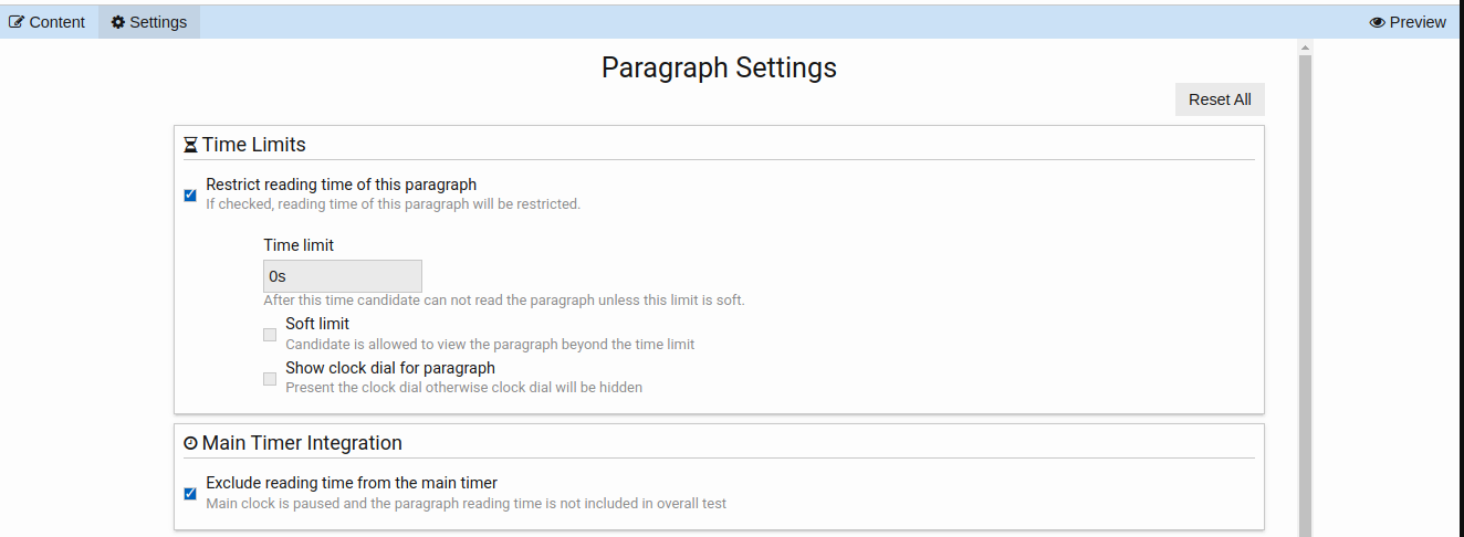 Paragraph Configuration