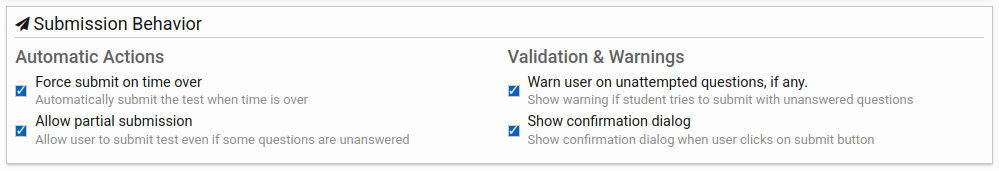 Question Paper Submission Behavior
